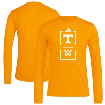 Tennessee Volunteers adidas On-Court Pregame Long Sleeve T-Shirt - Tennessee Orange