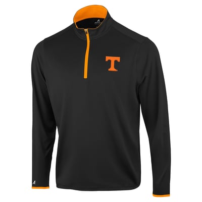  Tennessee Volunteers Antigua Brink Color Pop Quarter-Zip Pullover - Black