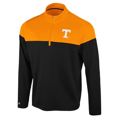  Tennessee Volunteers Antigua Hinder Colorblock Quarter-Zip Pullover - Black