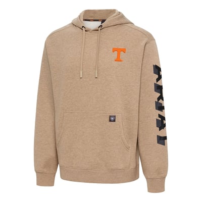  Tennessee Volunteers Ariat Rebar Lightweight Logo Hoodie - Oatmeal