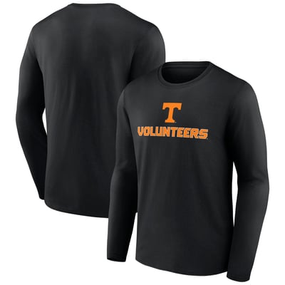 Tennessee Volunteers Lockup Team Long Sleeve T-Shirt - Black