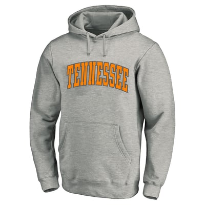  Tennessee Volunteers Champion Arch Over Tackle Twill Big & Tall Hoodie - Heather Gray