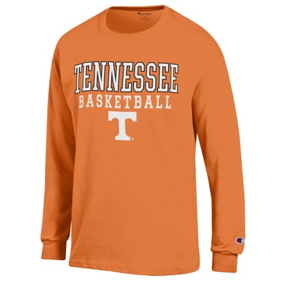 Tennessee Volunteers Champion Basketball Stack Long Sleeve T-Shirt - Tennessee Orange