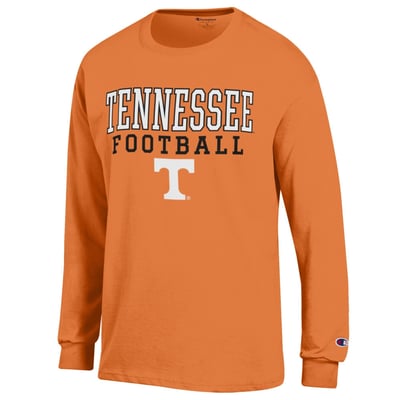 Tennessee Volunteers Champion Football Stack Long Sleeve T-Shirt - Tennessee Orange