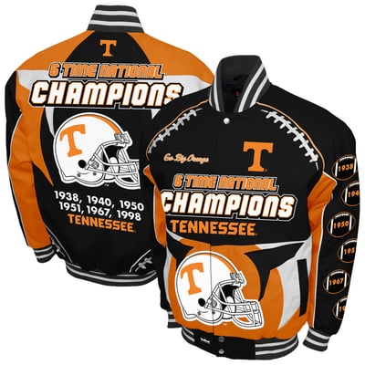 Tennessee Volunteers Franchise Club Commemorative Cotton Twill Full-Snap Jacket - Black