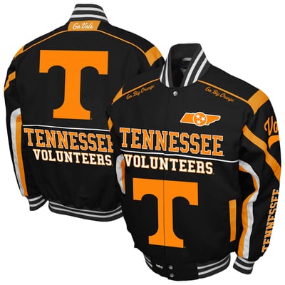 Tennessee Volunteers Franchise Club Crush Cotton Twill Full-Snap Jacket - Black