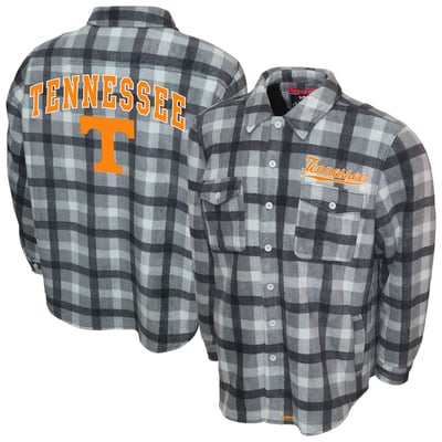 Tennessee Volunteers Franchise Club Sherpa Flannel Full-Button Jacket - Gray