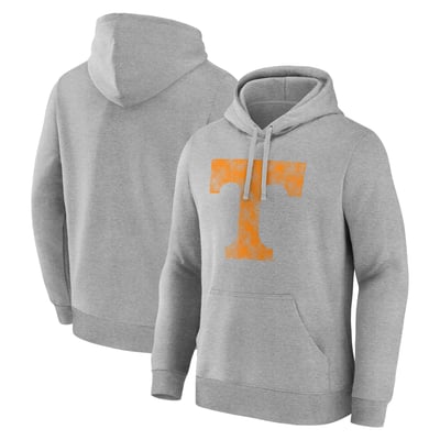  Tennessee Volunteers Logo Athletic Primary Logo Fleece Pullover Hoodie - Heather Gray