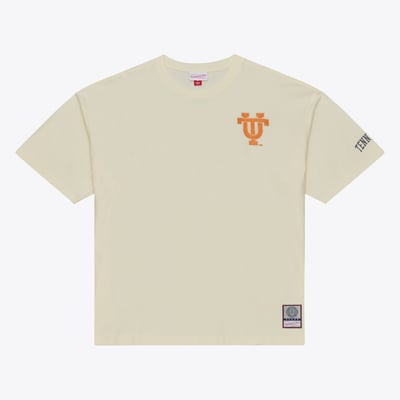  Tennessee Volunteers Mitchell & Ness Oversized Heritage Hue T-Shirt - Cream