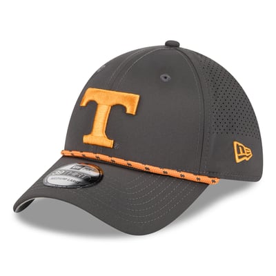  Tennessee Volunteers New Era Performance Rope 39THIRTY Stretch Hat - Charcoal