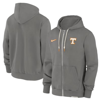  Tennessee Volunteers Nike   2024 Sideline Player Performance Full-Zip Hoodie Sweatshirt - Heather Gray
