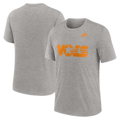 Tennessee Volunteers Nike Blitz Legacy Primary Tri-Blend T-Shirt - Heather Gray