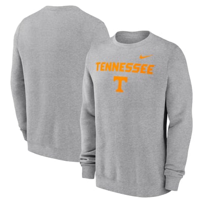 Tennessee Volunteers Nike Primetime Primary Stack Pullover Sweatshirt - Heather Gray