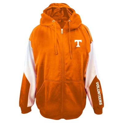 Tennessee Volunteers Profile Big & Tall Sleeve Block Full-Zip Hoodie - Tennessee Orange
