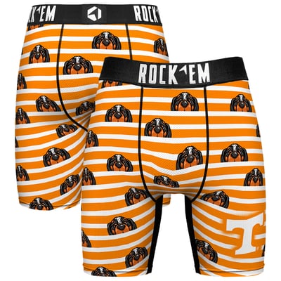  Tennessee Volunteers Rock Em Mascot Stripes Boxer Briefs - Tennessee Orange