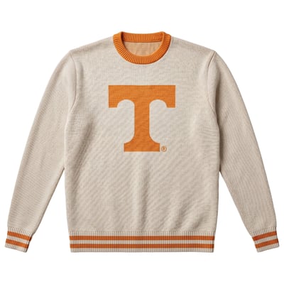  Tennessee Volunteers Uscape Apparel Renew Varsity Sweater - Cream