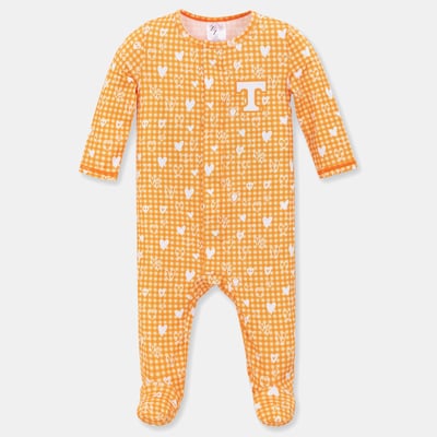 Tennessee Volunteers ZooZatz Newborn & Infant Hearts Magnetic Closure Sleeper - Tennessee Orange