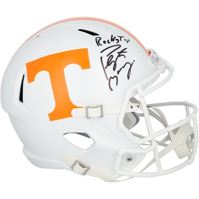 Peyton Manning Tennessee Volunteers Autographed Fanatics Authentic Riddell Orange Speed Replica Helmet with "Rocky Top" Inscription 