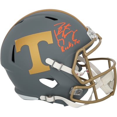 Peyton Manning Tennessee Volunteers Autographed Fanatics Authentic Riddell Slate Speed Replica Helmet with "Rocky Top" Inscription 