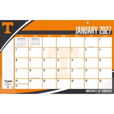 Tennessee Volunteers 17" x 11" Desk Pad Calendar