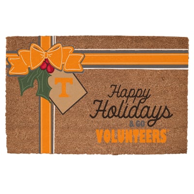 Tennessee Volunteers 20" x 30" Holiday Gift Wrap Coir Door Mat
