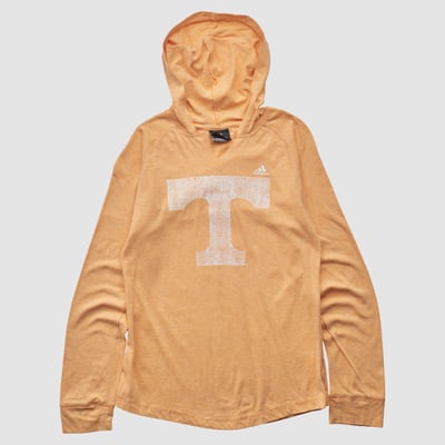 Tennessee Volunteers Adidas 2010s Hooded Long Sleeve Top - Orange - S by Fanatics Real Vintage