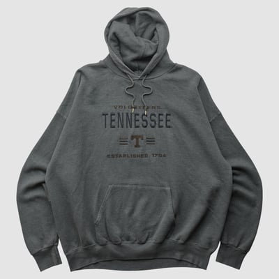 Tennessee Volunteers Lee Apparel 2000s Hooded Pullover Sweatshirt - Dark Heather Gray - 2XL by Fanatics Real Vintage