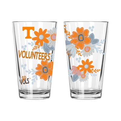 Tennessee Volunteers The Memory Company Two-Piece 16oz. Flowers Pint Glass Set