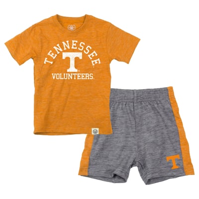  Tennessee Volunteers Wes & Willy Toddler Cloudy Yarn T-Shirt and Shorts Set - Tennessee Orange