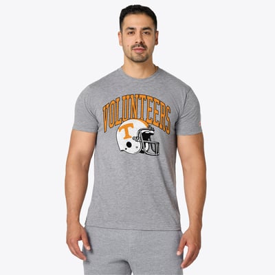 Tennessee Volunteers Homage Unisex Helmet Tri-Blend T-Shirt - Gray