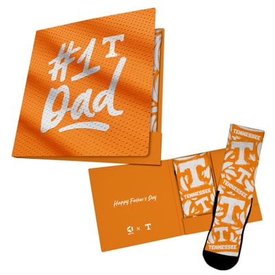  Tennessee Volunteers Rock Em Unisex #1 Dad Gift Card Socks - Tennessee Orange