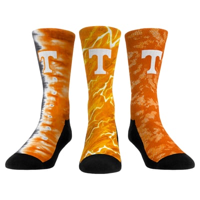 Tennessee Volunteers Rock Em Unisex Team Tones Three-Pack Crew Socks