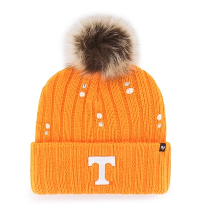 Tennessee Volunteers '47 Women's Pearl Fur Knit Hat with Pom - Tennessee Orange