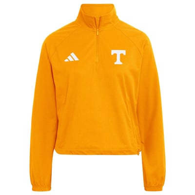 Tennessee Volunteers adidas Women's Ultimate365 Woven Quarter-Zip Raglan Pullover - Tennessee Orange