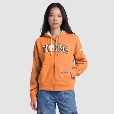 Tennessee Volunteers Champion Women's Arch Full-Zip Fleece Hoodie - Tennessee Orange