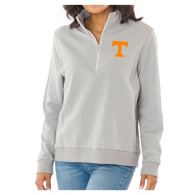 Tennessee Volunteers Flying Colors Apparel Women's Quinn Quarter-Zip Fleece - Gray
