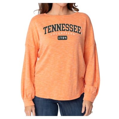 Tennessee Volunteers Flying Colors Apparel Women's Josie Balloon Sleeve Long Sleeve Tunic T-Shirt - Orange
