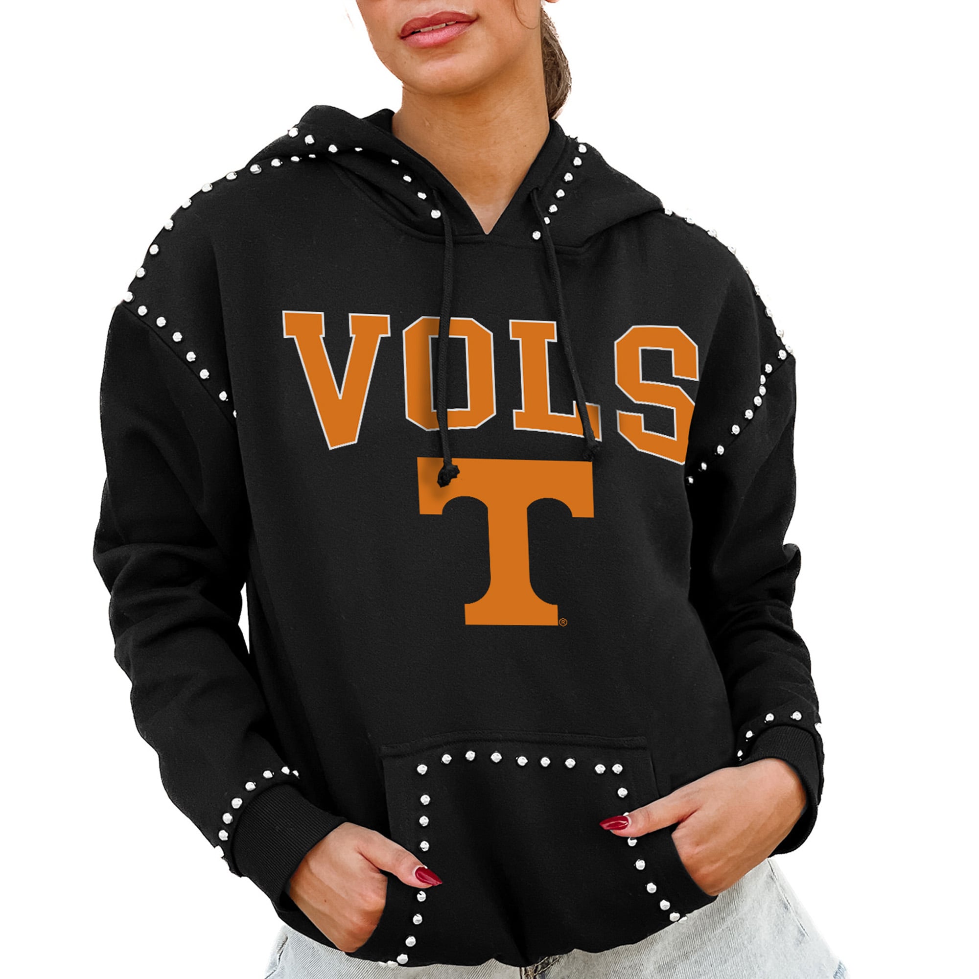 Tennessee Volunteers Gameday Couture Women's Studded Pullover Hoodie - Black