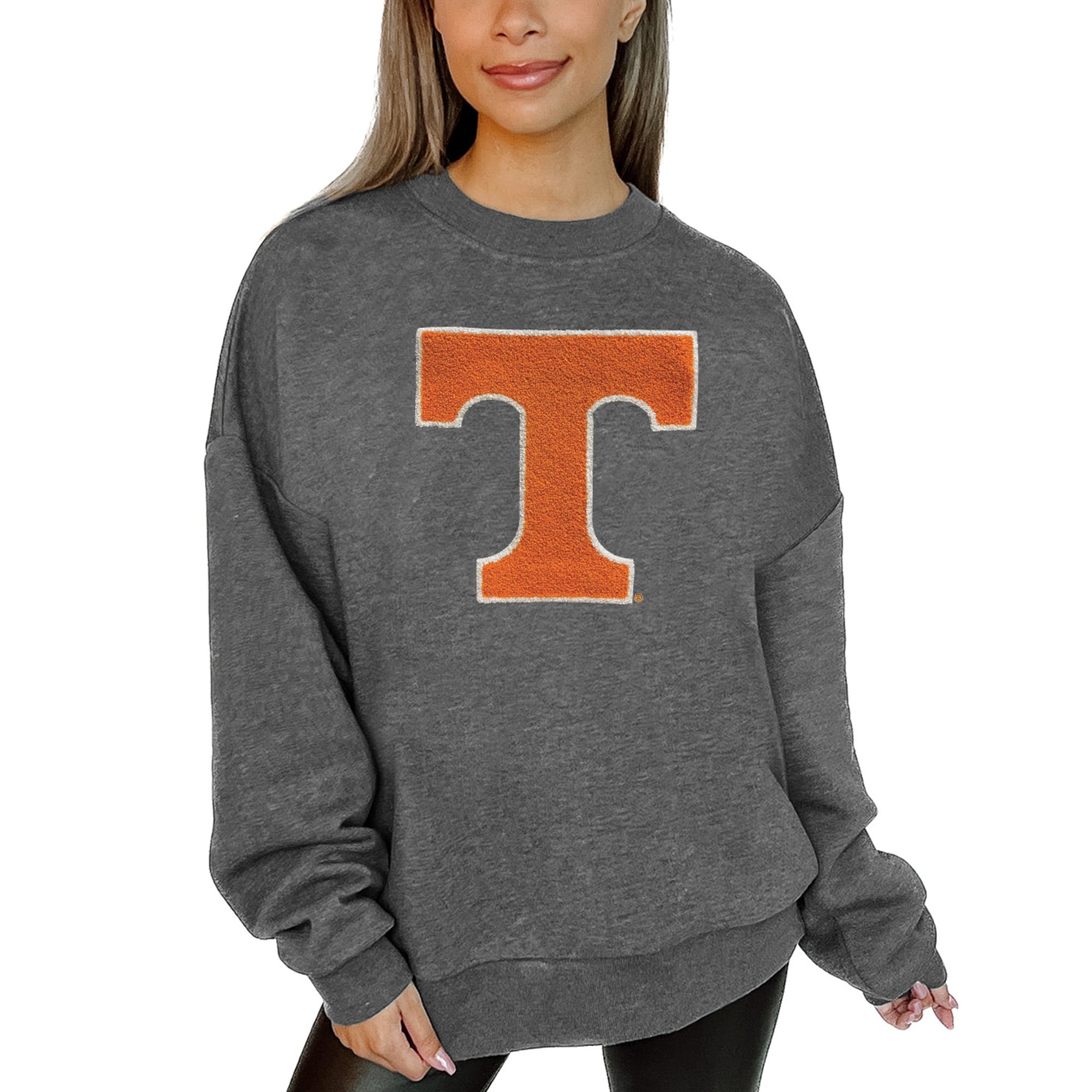 Tennessee Volunteers Gameday Couture Women's Rebound Fleece Pullover Sweatshirt - Charcoal