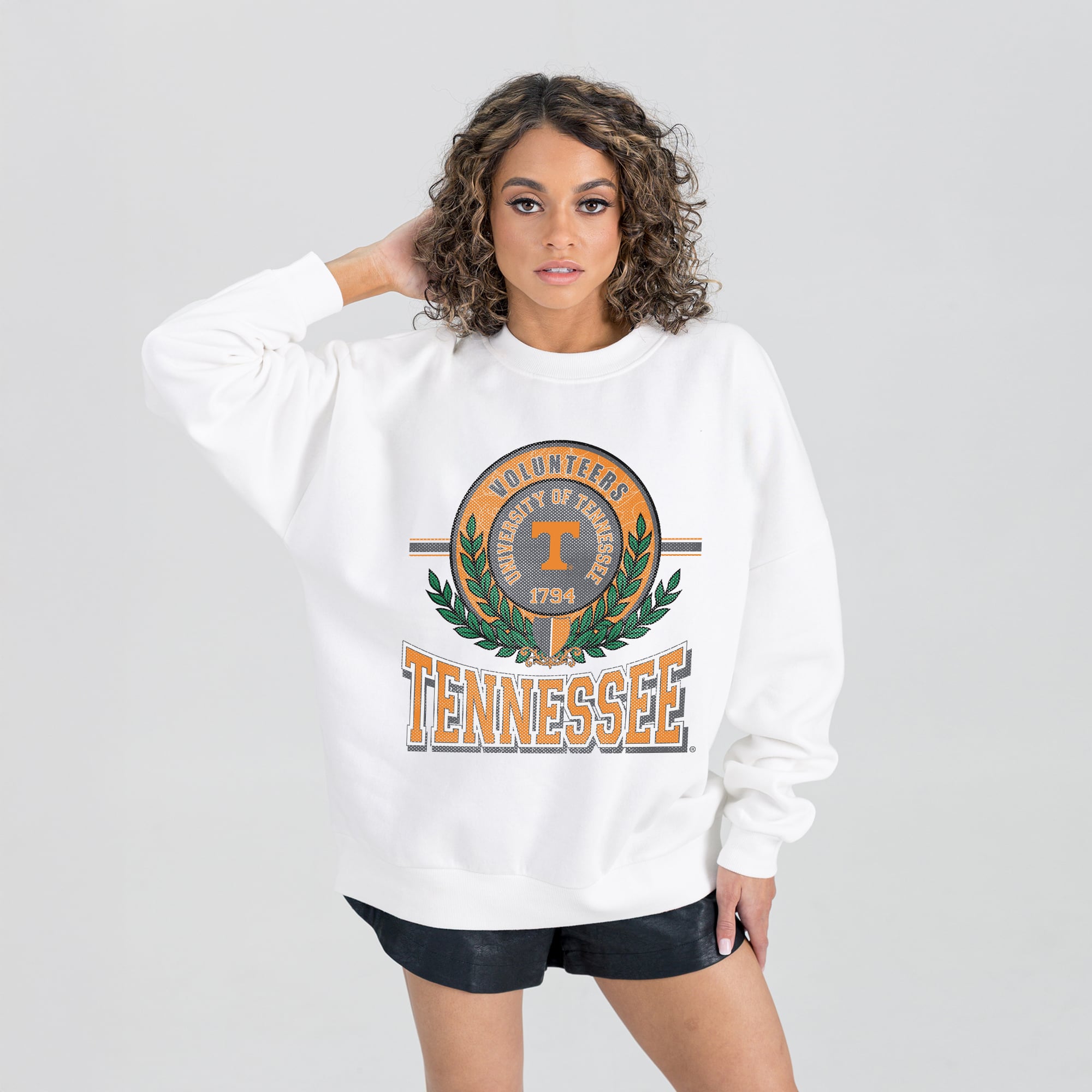 Tennessee Volunteers Gameday Couture Women's Hot Shot Fleece Pullover Sweatshirt - White