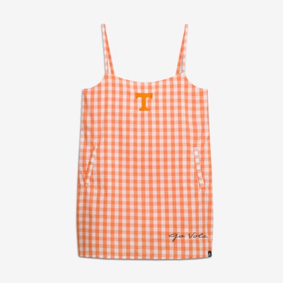 Tennessee Volunteers Gameday Social Women's Gingham Skort Dress - Tennessee Orange
