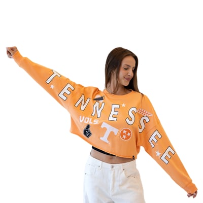 Tennessee Volunteers Gameday Social Women's Patch Phipps Sweatshirt - Tennessee Orange
