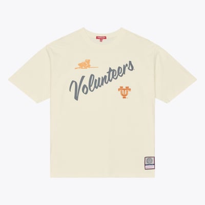Tennessee Volunteers Mitchell & Ness Women's Oversized Heritage Hues T-Shirt - Cream