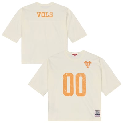 Tennessee Volunteers Mitchell & Ness Women's Retro Roots Oversized 3/4-Sleeve T-Shirt - Cream