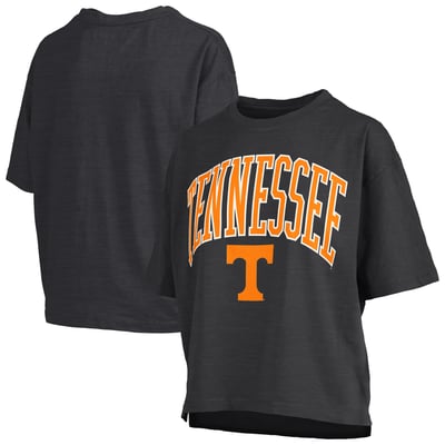 Tennessee Volunteers Pressbox Women's Oversized Nelson Arch Over Logo Slub T-Shirt - Black