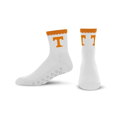  Tennessee Volunteers PRO Compression Women's Heartshape Grippers Yoga-Pilates Quarter Socks - White