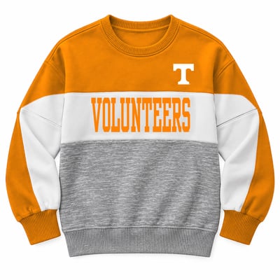 Tennessee Volunteers Profile Women's Plus Size Trio Sweatshirt - Tennessee Orange/Heather Gray