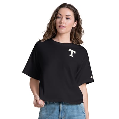 Tennessee Volunteers Starter Women's Advantage Cropped T-Shirt - Black