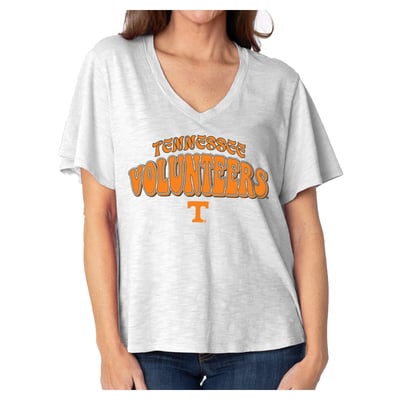  Tennessee Volunteers Women's Fawn Flutter Sleeve T-Shirt - White