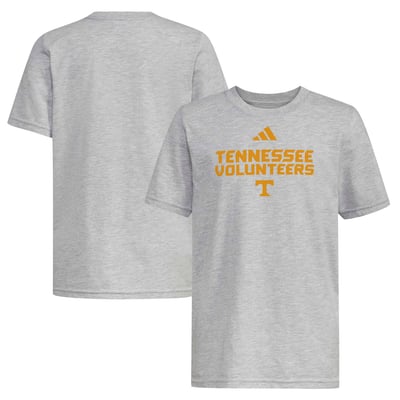  Tennessee Volunteers adidas Youth Wordmark Fresh T-Shirt - Heather Gray